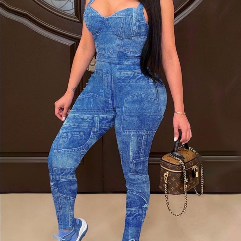 Blue jumpsuit
